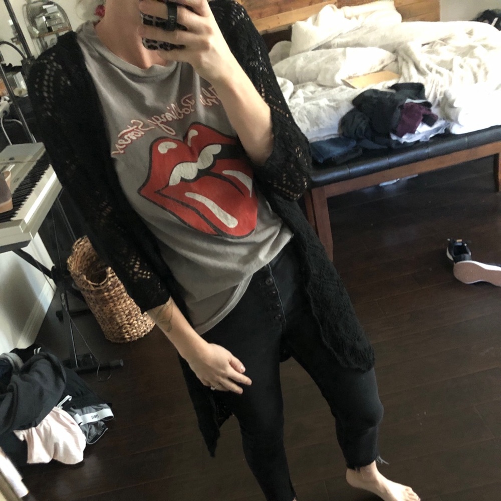 Black cardigan